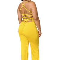 CrisCross Open Back Bodycon Jumpsuit