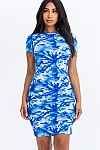 Plus Size Tie Dyed Ruched Dress
