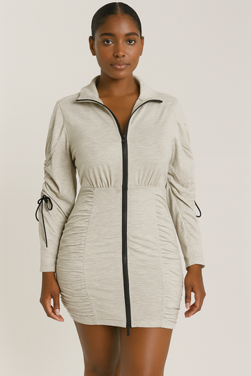 French Teri Mini Dress with Zipper