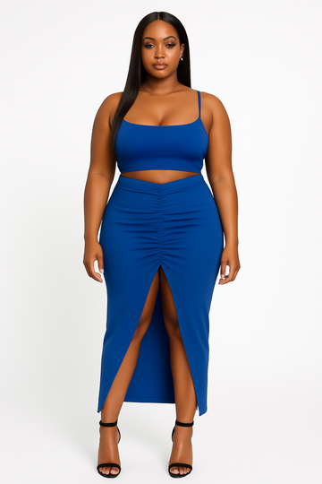 Sleeveless Crop Top With Side Slit