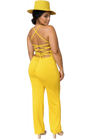 CrisCross Open Back Bodycon Jumpsuit