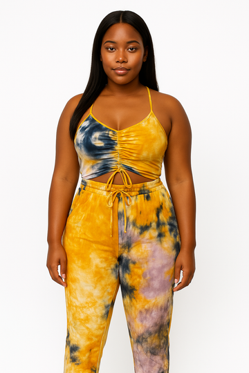 2 Piece Camisole Top & Pants Set With Pockets