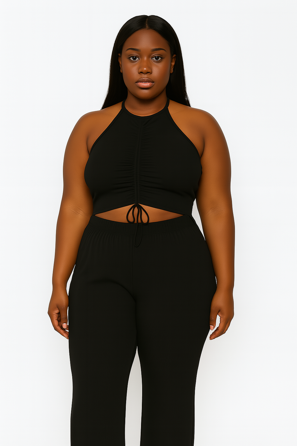 2 Piece Halter Pants Set