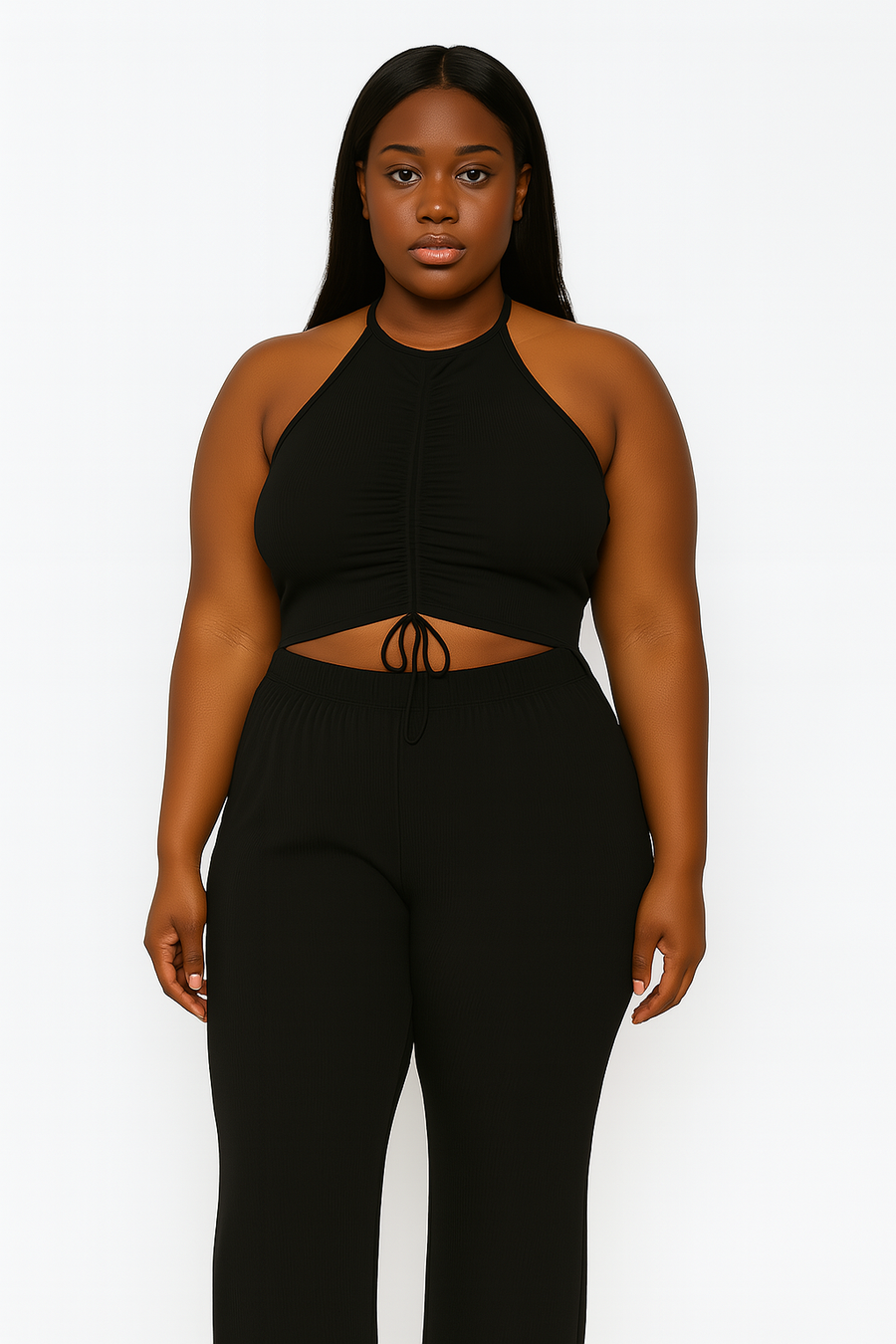 2 Piece Halter Pants Set