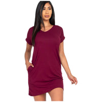 Short Pocket Tee Shirt Dress