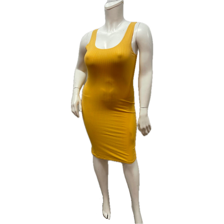 Plus Size Sleeveless Midi Bodycon Dress