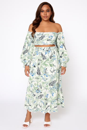 2 Piece Woven Print