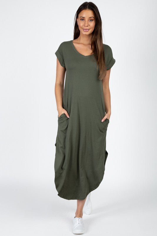 Long Pocket Tee Dress