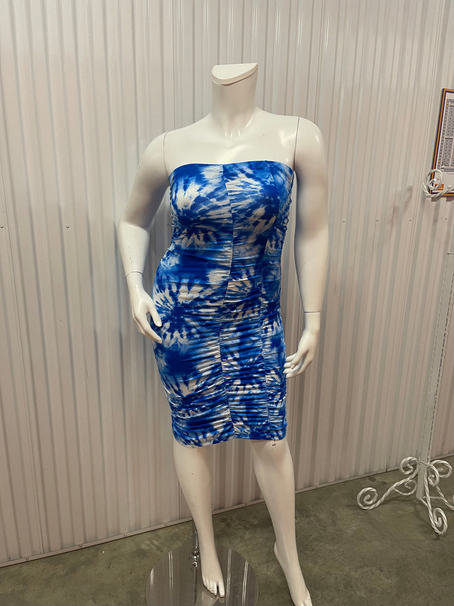 Plus size Tie-Dyed Tube Dress